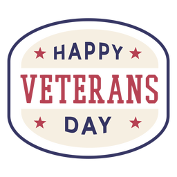 Insignia feliz del día de los veteranos Diseño PNG
