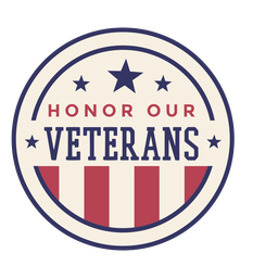 Veterans day round badge - Transparent PNG & SVG vector file