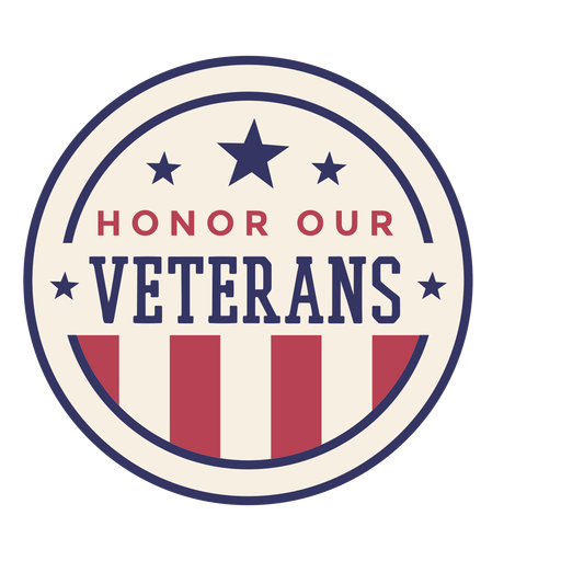 Honor our veterans badge PNG Design