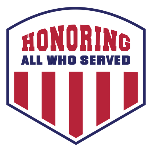 Honoring veterans badge - Transparent PNG & SVG vector file