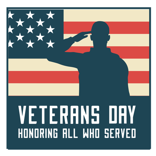 Honrando la bandera de estados unidos del día de los veteranos