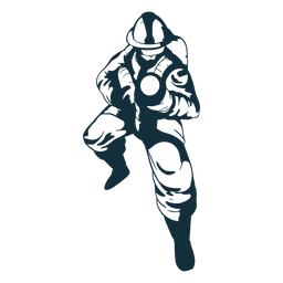Ilustração de bombeiro com mangueira pronta Desenho PNG
