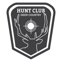 Hunt Club Hirsch Land Abzeichen PNG-Design