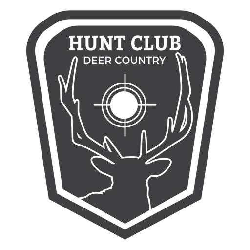 Hunt Club Hirsch Land Abzeichen PNG-Design