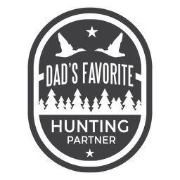 Hunting partner badge PNG Design