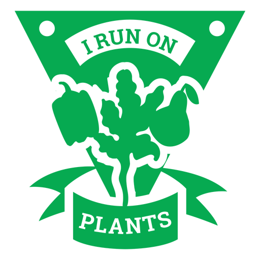 Eu corro no emblema das plantas Desenho PNG