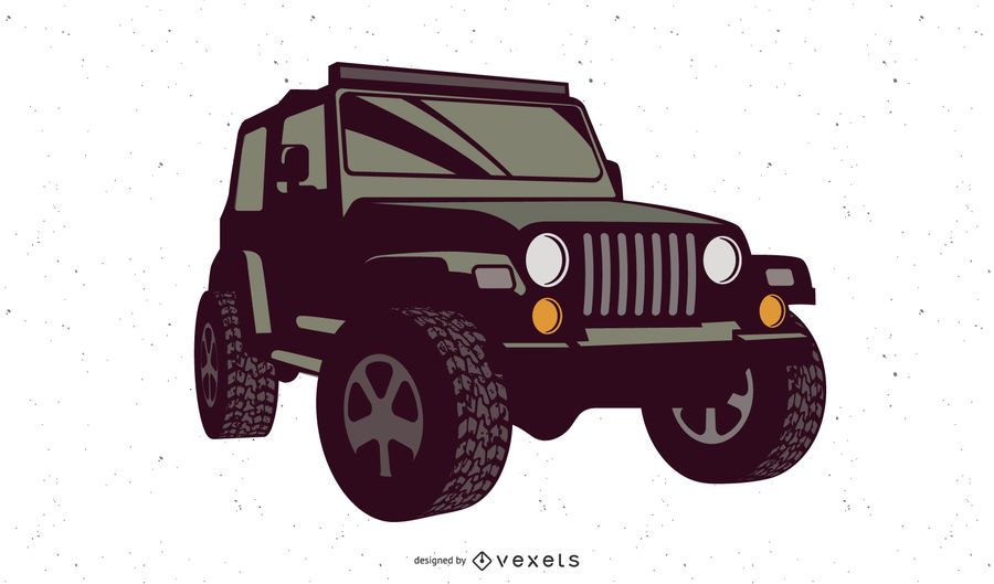 Ilustração de jipe Wrangler Ilustração de jipe Wrangler