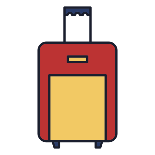 Traço colorido do ícone da bolsa de bagagem Desenho PNG