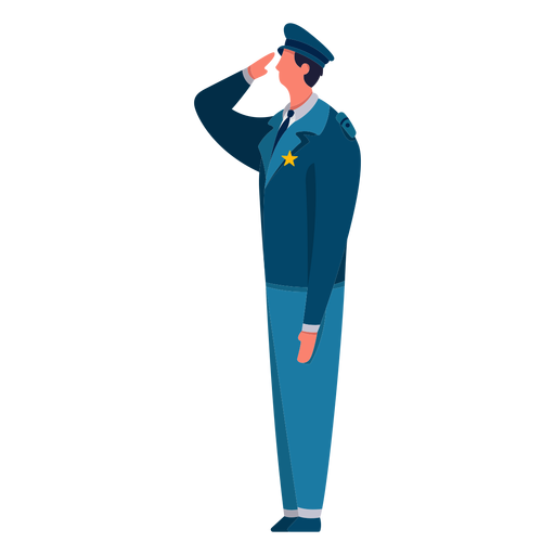 Male first responder police flat PNG Design