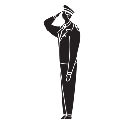 Silhueta plana masculina da polícia de socorrista Desenho PNG