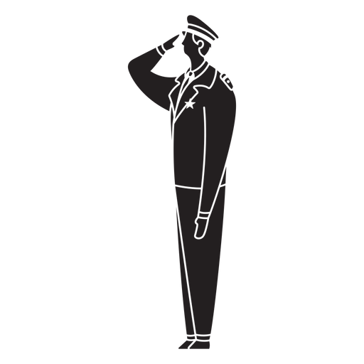 Male first responder police flat silhouette