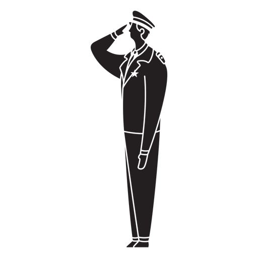 Silhueta plana masculina da polícia de socorrista Desenho PNG