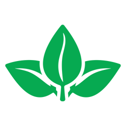 Icono de hojas verdes de la naturaleza Diseño PNG