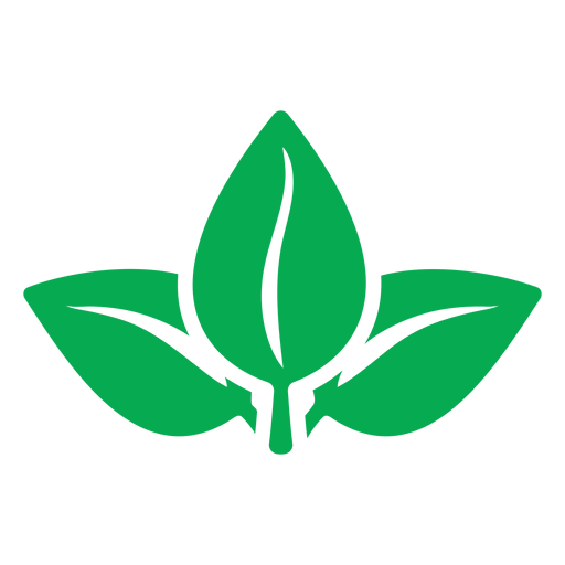Icono de hojas verdes de la naturaleza Diseño PNG