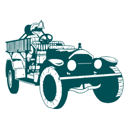 Old truck fire engine illustration PNG Design