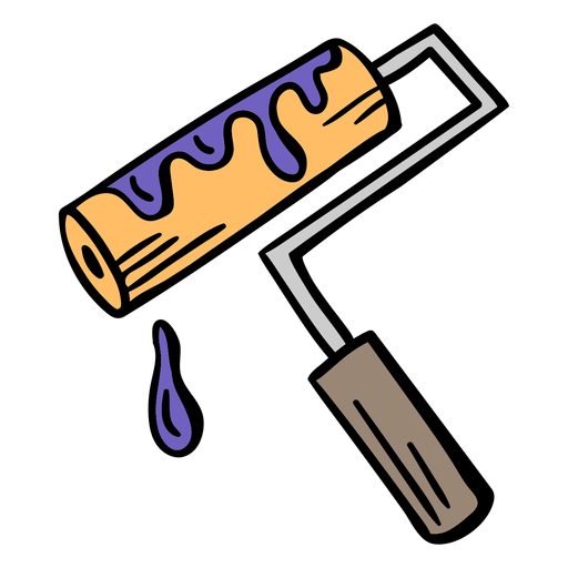 Painting roller colorful illustration PNG Design