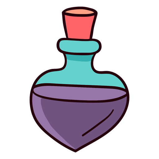 Botella de perfume colorido trazo de icono