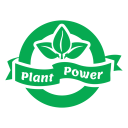 Insignia verde de energía de planta Diseño PNG