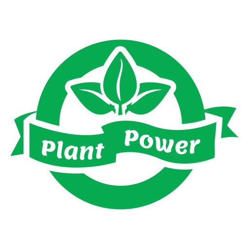 Plant power green badge PNG Design