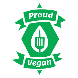 Proud vegan green badge PNG Design