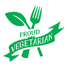 Selo vegetariano orgulhoso de verde