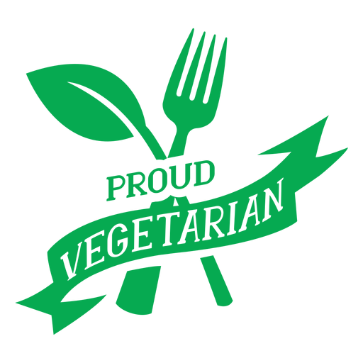Selo vegetariano orgulhoso de verde Desenho PNG