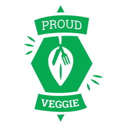 Emblema de veggie verde orgulhoso Transparent PNG