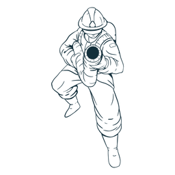 Fertiger Feuerwehrschlauch handgezeichnet PNG-Design