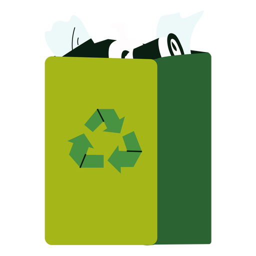 Recycle bin colorful illustration PNG Design