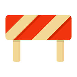 Road block flat colorido Desenho PNG