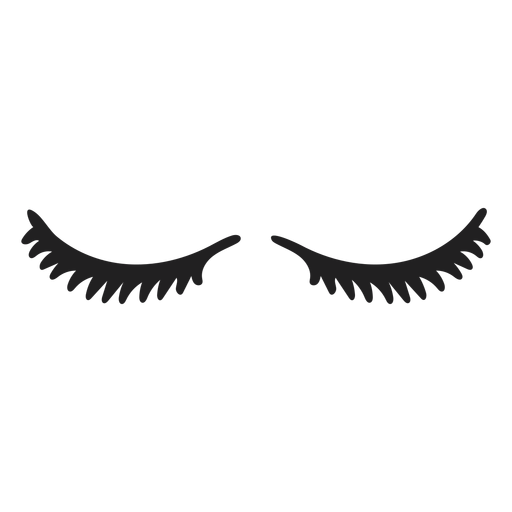 Short thick eye lashes stroke PNG Design
