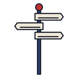 Signpost colorful icon stroke PNG Design