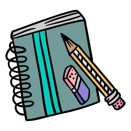 Sketchbook pencil colorful illustration PNG Design