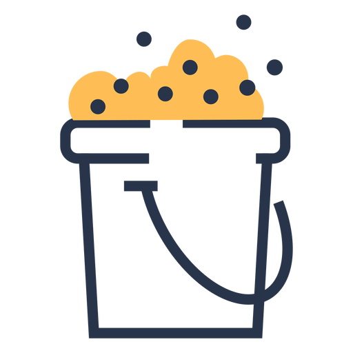 Soap bucket bubbles icon PNG Design