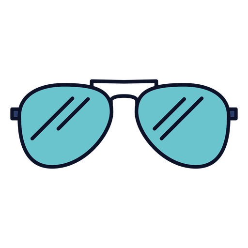 Traço colorido do ícone de óculos de sol Desenho PNG