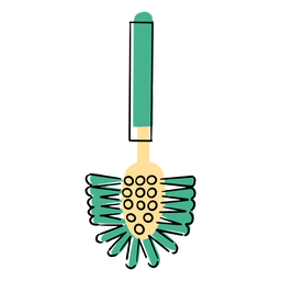 Ícone de escova de limpeza de banheiro Desenho PNG