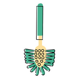 Icono de cepillo limpiador de inodoro