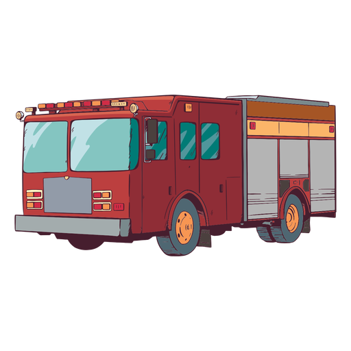 Truck fire engine colorful illustration