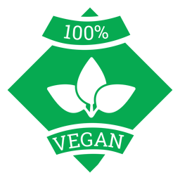 Insignia verde vegana 100 Diseño PNG