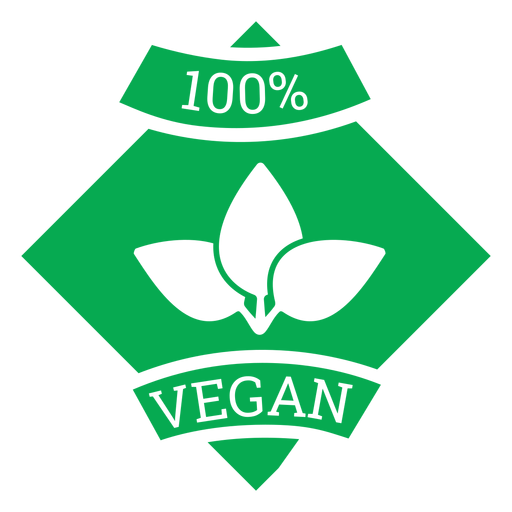 Insignia verde vegana 100 Diseño PNG