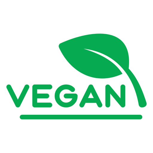 Emblema de folha verde vegan Desenho PNG