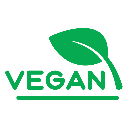 Insignia de hoja verde vegana Diseño PNG