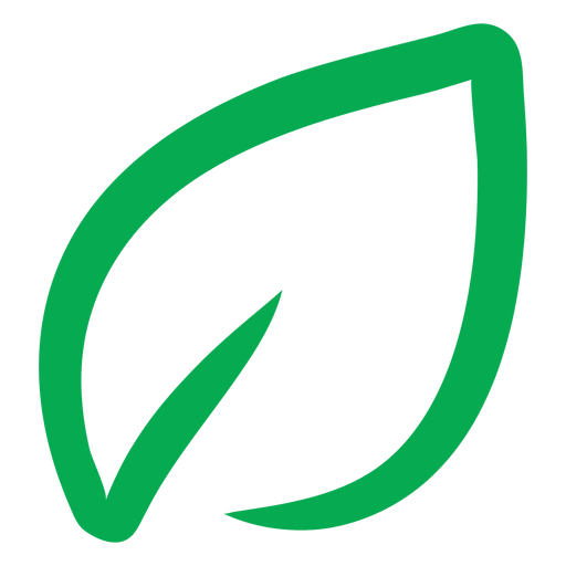 Icono de hoja verde vegana Diseño PNG