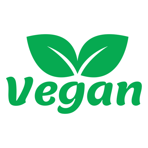 Vegane Blätter grünes Abzeichen PNG-Design