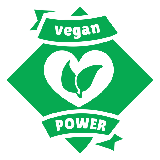 Vegane Power Green Abzeichen PNG-Design