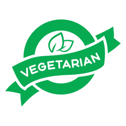 Insignia verde redonda vegetariana