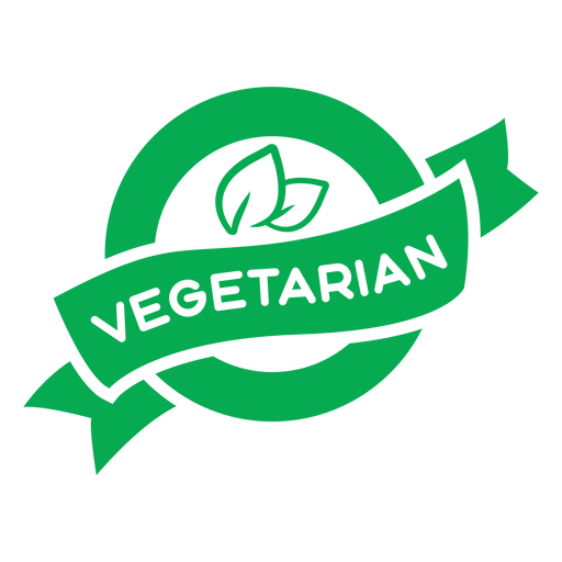 Insignia verde redonda vegetariana - Descargar PNG/SVG transparente
