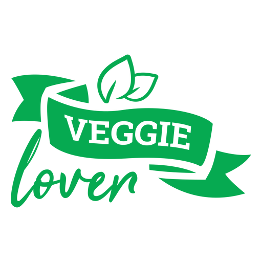 Veggie lover ribbon badge PNG Design