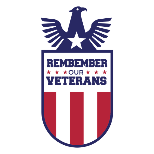 Veterans day badge eagle PNG Design