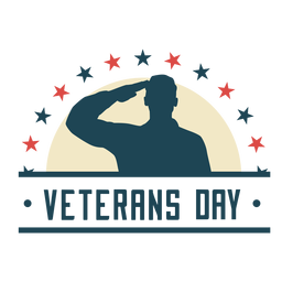 Veterans Day Flat Badge PNG & SVG Design For T-Shirts